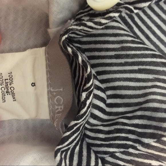 JCrew Black/white stripes/flower skirt - Picture 4 of 4